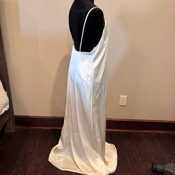 NWT Le' AL.X Square Neck Low Back Silk Slip Maxi Dress, Medium,Chic French Girl - Picture 8 of 13